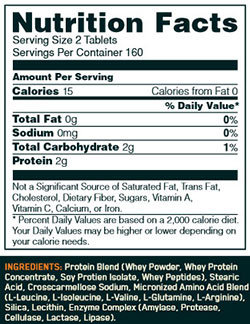 Superior Amino 2222 Tabs Nutrition Facts Superior Amino 2222 Tabs Nutrition Facts