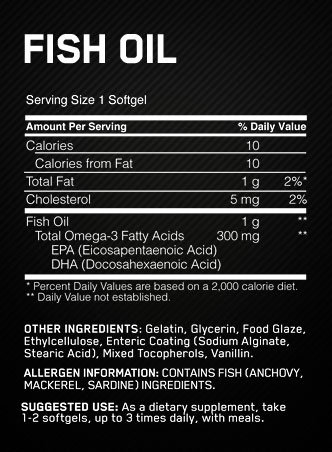 Optimum Nutrition Fish Oil Supplement Facts Optimum Nutrition Fish Oil Supplement Facts