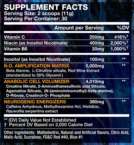 Wicked Pre Workout Grape Supplement Facts Wicked Pre Workout Grape Supplement Facts