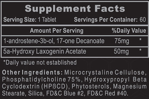 Hi-Tech 1-AD Supplement Facts Image