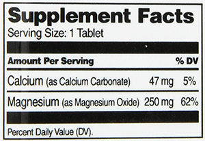 21st Century Magnesium Supplement Facts 21st Century Magnesium Supplement Facts