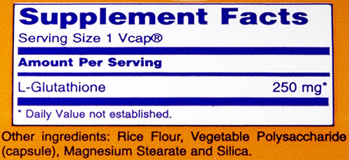 NOW Glutathione Supplement Facts NOW Glutathione Supplement Facts
