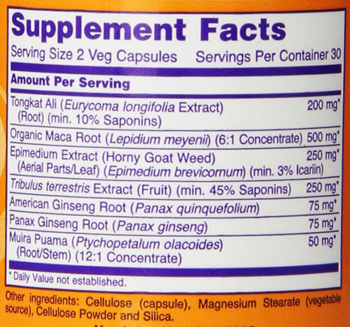 TestoJack 200 Supplement Facts