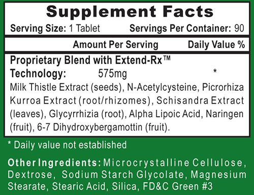 Liver Rx Supplement Facts