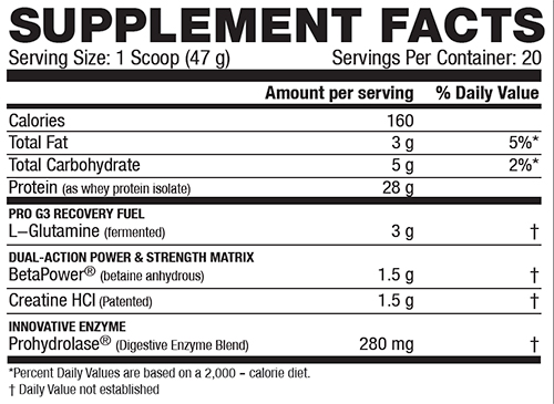 Re Kaged Protein Supplement Facts