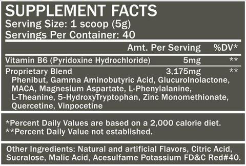 REM 8.0 Supplement Facts