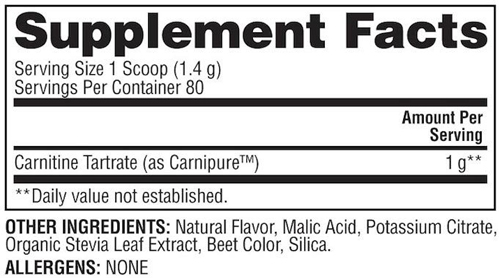 Carnipure Supplement Facts