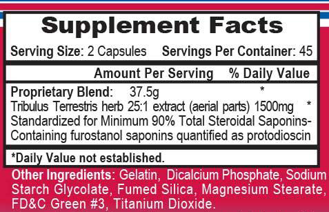 APS Tribulus 1500 Supplement Facts APS Tribulus 1500 Supplement Facts