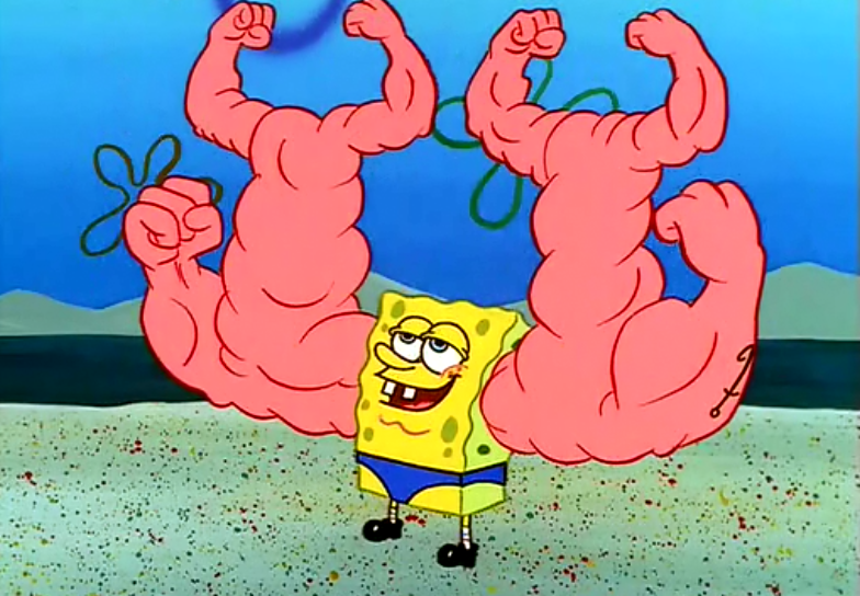 super hero with muscles