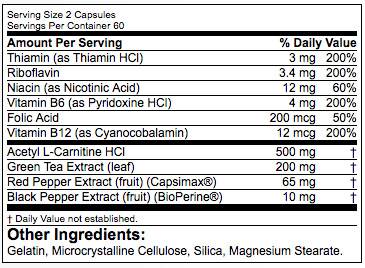 Optimum Nutrition Daily Fit Supplement Facts