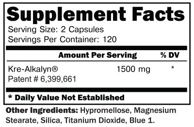 CTD Kre Alkalyn Supplement Facts