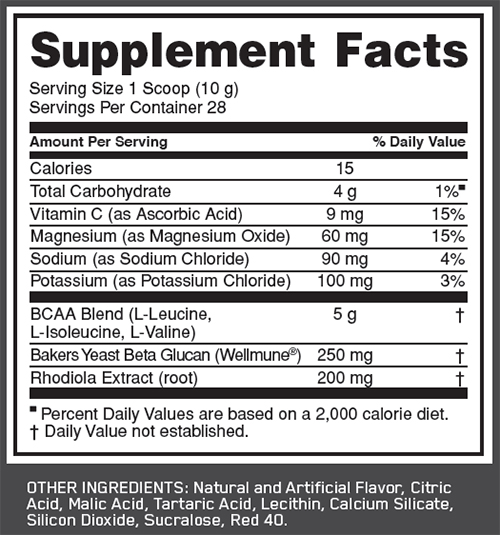 Gold Standard BCAA label