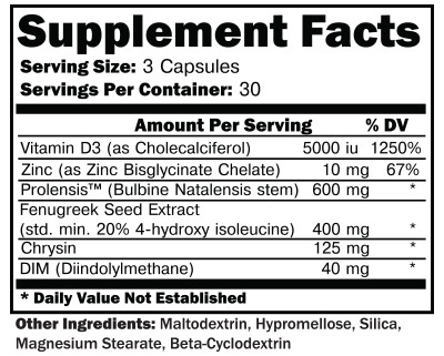 Noxitest Supplement Facts