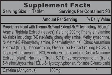 Lipodrene Ephedra Free Supplement Facts