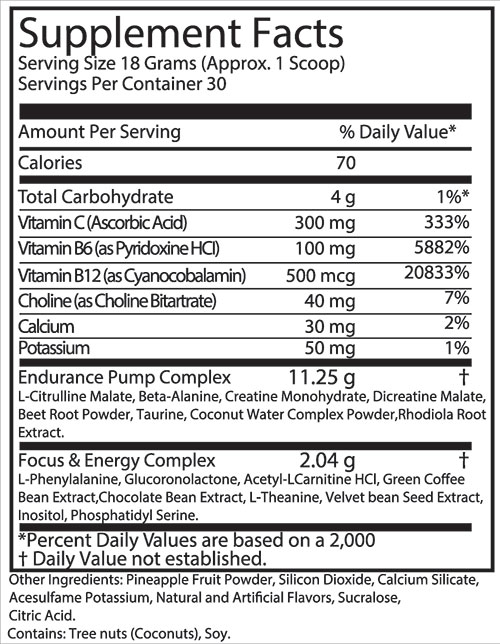 smoking gun supplement facts