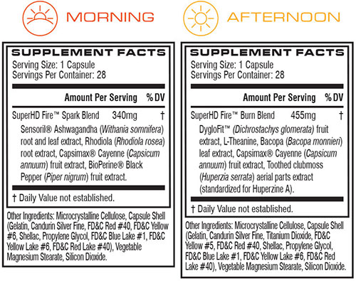 Super HD Fire Stimulant Free Supplement Facts