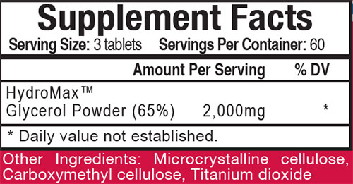 Hydromax Supplement Facts