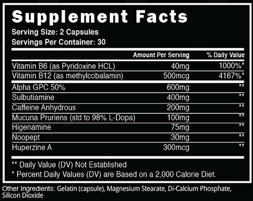 Focused AF Supplement Facts