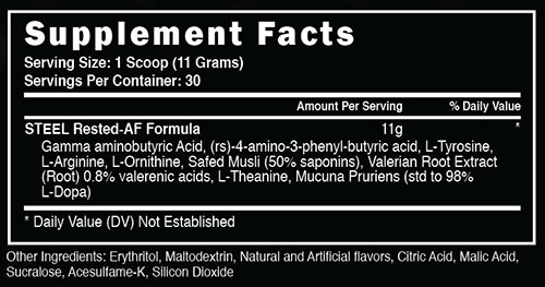 Steel Rested AF Supplement Facts