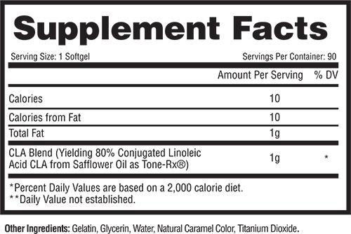 CLA Fusion Supplement Facts