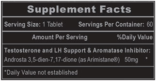 Arimistane Supplement Facts