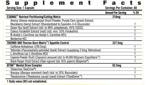 Lipo Drex Supplement Facts
