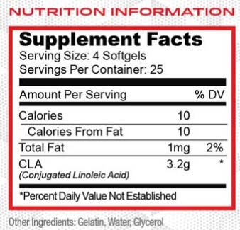 Purus Labs CLA Supplement Facts