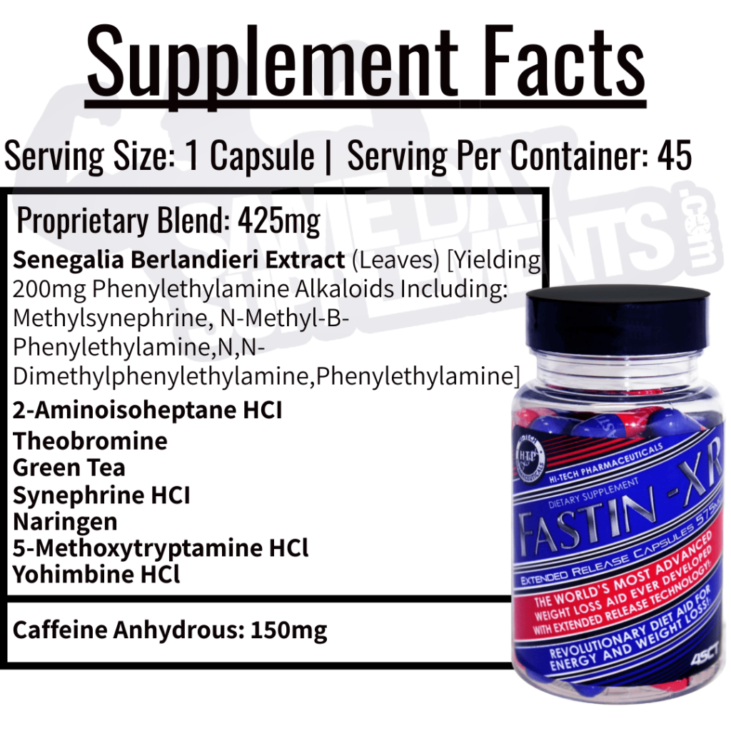 Fast XR Supplement Facts