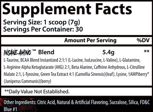 Insane Amino Hellboy Ingredients