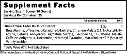 Dust v2 Ingredients