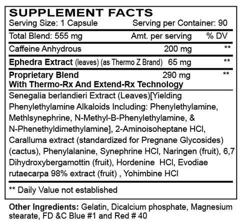 Black Mamba Fat Burner Ingredients Image