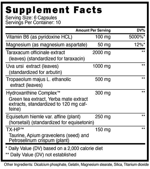 Evaporate Ingredients Image