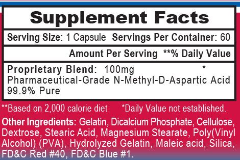 NMDA 100 Ingredients