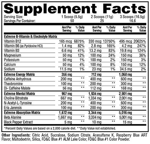 ESP Extreme Ingredients Image