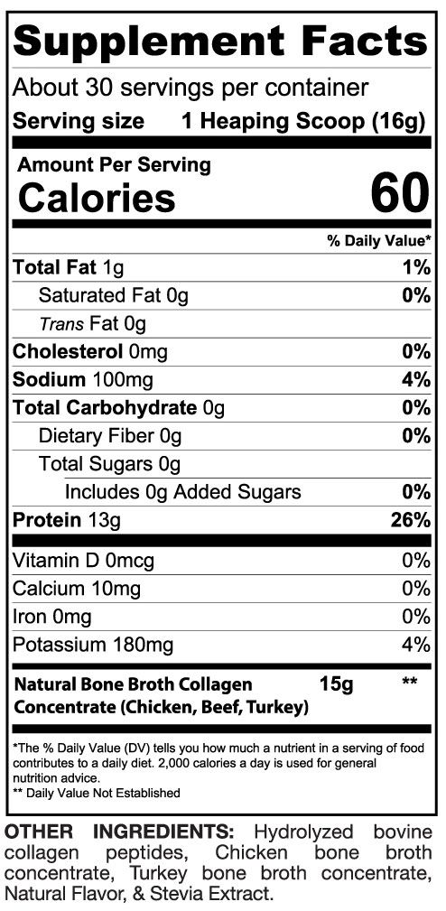 Gaspari Bone Broth Ingredients