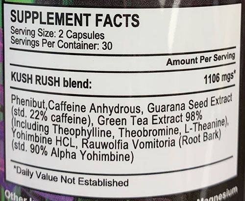 Kush Rush Ingredients