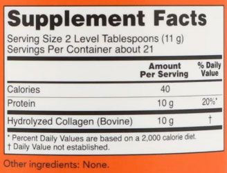 NOW Collagen Ingredients