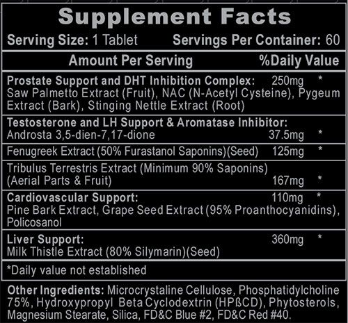 Arimiplex PCT Supplement Facts Image
