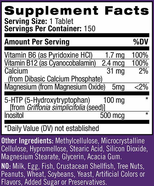 Natrol 5-HTP Supplement Facts