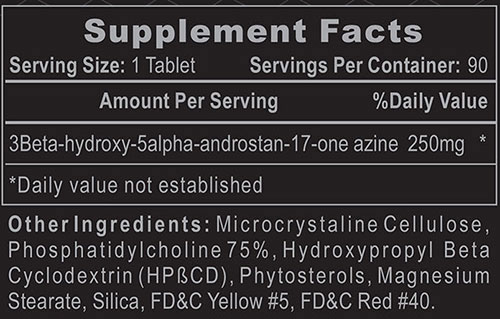 Dymethazine Supplement Facts Image
