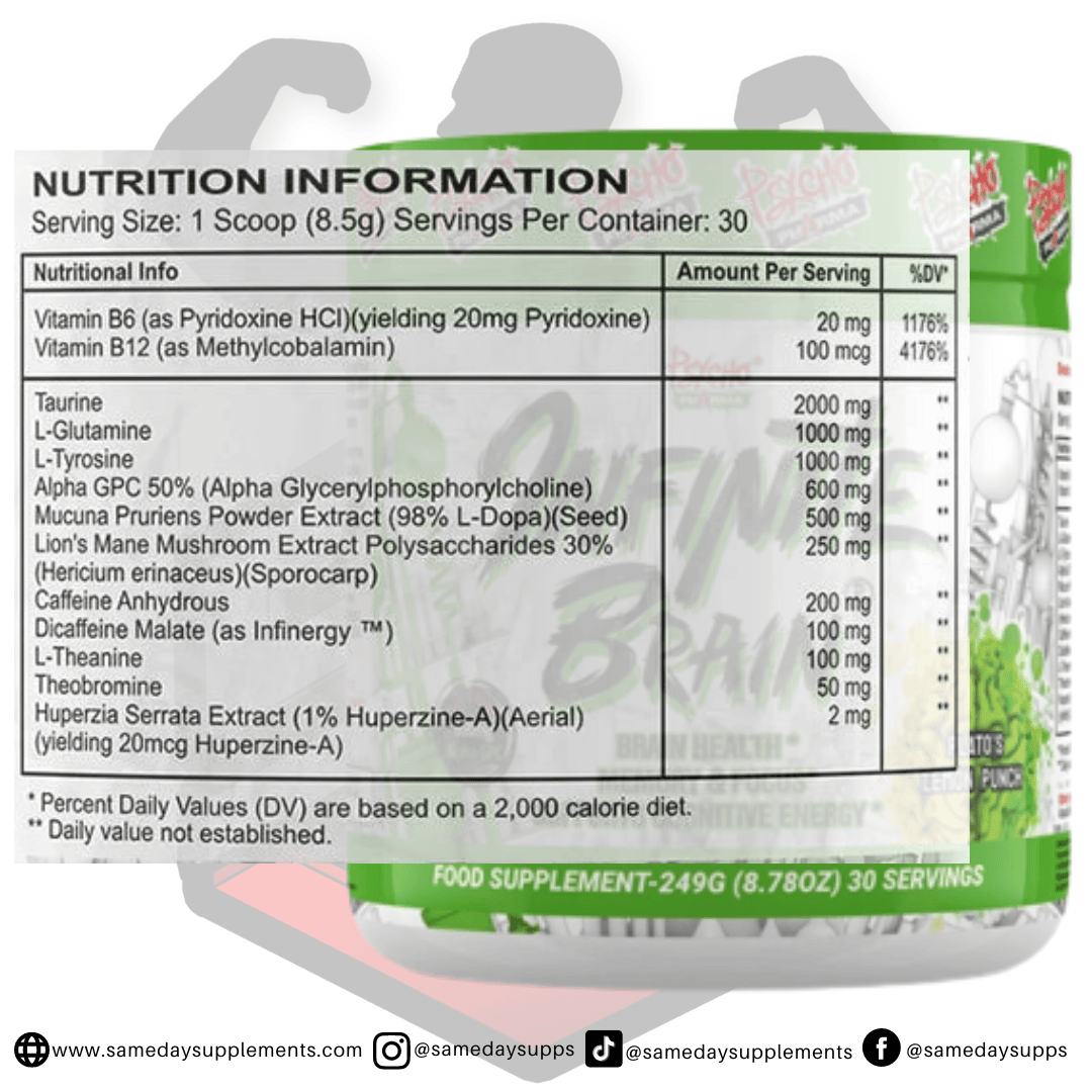 infinite brain supplement facts