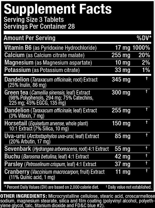 Hydradry Supplement Facts