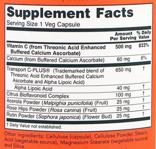 AlphaSorb C Supplement Facts