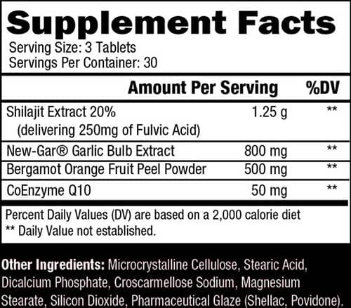 Orange Beat Supplement Facts