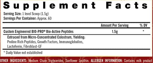 Bio Gro Supplement Facts