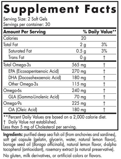 Complete Omega Supplement Facts