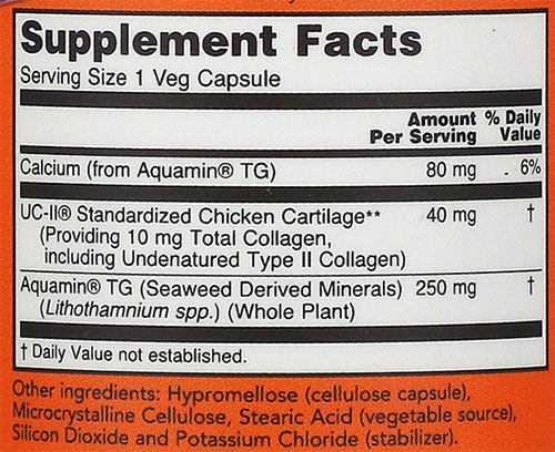NOW UC-II Supplement Facts