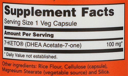 NOW 7 Keto Supplement Facts