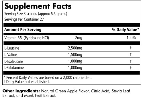 MRM BCAA + G Supplement Facts