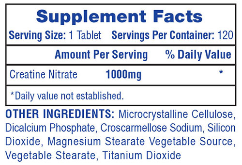 Hi-Tech Creatine Nitrate Supplement Facts Image